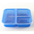 premium 3 compartment food container, colorful plastic food storage containers